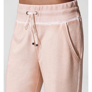 NWT CARBON38 BLANC NOIR PINK PAINTED JOGGER PANTS